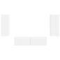 Preview: TV-Schrankset Wandmontiert 2 pcs Weiß Holzwerkstoff