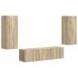 Preview: ARDEBO.de - TV-Schrankset Wandmontiert 2 pcs Sonoma-Eiche Holzwerkstoff