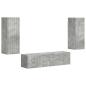 Preview: TV-Schrankset Wandmontiert 2 pcs Beton Grau Holzwerkstoff