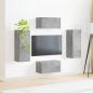 Preview: TV-Schrankset Wandmontiert 2 pcs Beton Grau Holzwerkstoff