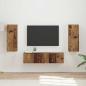Preview: ARDEBO.de - TV-Schrankset Wandmontiert 2 pcs Altholz Holzwerkstoff
