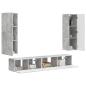 Preview: TV-Schrankset Wandmontiert 3 pcs Beton Grau Holzwerkstoff