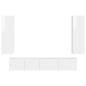 Preview: TV-Schrankset Wandmontiert 3 pcs Hochglanz Weiß Holzwerkstoff