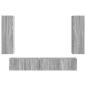 Preview: TV-Schrankset Wandmontiert 3 pcs Graues Sonoma Holzwerkstoff