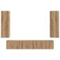 Preview: TV-Schrankset Wandmontiert 3 pcs Artisan-Eiche Holzwerkstoff