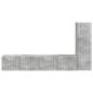 Preview: TV-Schrankset Wandmontiert 2 pcs Beton Grau Holzwerkstoff