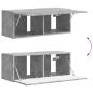 Preview: TV-Schrankset Wandmontiert 2 pcs Beton Grau Holzwerkstoff