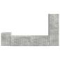 Preview: TV-Schrankset Wandmontiert 4 pcs Beton Grau Holzwerkstoff