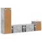Preview: TV-Schrankset Wandmontiert 4 pcs Beton Grau Holzwerkstoff