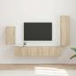 Preview: ARDEBO.de - TV-Schrankset Wandmontiert 3 pcs Sonoma-Eiche Holzwerkstoff