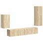 Preview: TV-Schrankset Wandmontiert 3 pcs Sonoma-Eiche Holzwerkstoff