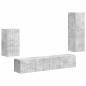 Preview: TV-Schrankset Wandmontiert 3 pcs Beton Grau Holzwerkstoff