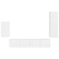 Preview: TV-Schrankset Wandmontiert 3 pcs Hochglanz Weiß Holzwerkstoff