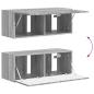 Preview: TV-Schrankset Wandmontiert 3 pcs Graues Sonoma Holzwerkstoff