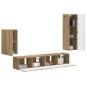 Preview: TV-Schrankset Wandmontiert 3 pcs Artisan-Eiche Holzwerkstoff