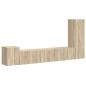Preview: ARDEBO.de - TV-Schrankset Wandmontiert 3 pcs Sonoma-Eiche Holzwerkstoff