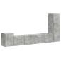 Preview: TV-Schrankset Wandmontiert 3 pcs Beton Grau Holzwerkstoff