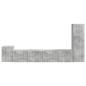 Preview: TV-Schrankset Wandmontiert 3 pcs Beton Grau Holzwerkstoff