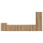 Preview: TV-Schrankset Wandmontiert 3 pcs Artisan-Eiche Holzwerkstoff