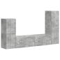 Preview: TV-Schrankset Wandmontiert 4 pcs Beton Grau Holzwerkstoff