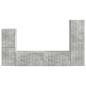 Preview: TV-Schrankset Wandmontiert 4 pcs Beton Grau Holzwerkstoff