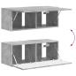 Preview: TV-Schrankset Wandmontiert 4 pcs Beton Grau Holzwerkstoff