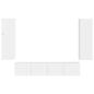 Preview: TV-Schrankset Wandmontiert 4 pcs Hochglanz Weiß Holzwerkstoff