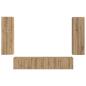 Preview: TV-Schrankset Wandmontiert 4 pcs Artisan-Eiche Holzwerkstoff