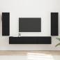 Preview: ARDEBO.de - TV-Schrankset Wandmontiert 4 pcs Schwarz Holzwerkstoff