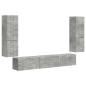 Preview: TV-Schrankset Wandmontiert 4 pcs Beton Grau Holzwerkstoff