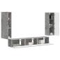 Preview: TV-Schrankset Wandmontiert 4 pcs Beton Grau Holzwerkstoff