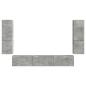 Preview: TV-Schrankset Wandmontiert 4 pcs Beton Grau Holzwerkstoff