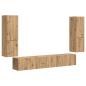 Preview: TV-Schrankset Wandmontiert 4 pcs Artisan-Eiche Holzwerkstoff
