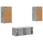 Preview: TV-Schrankset Wandmontiert 6 pcs Beton Grau Holzwerkstoff