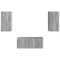 Preview: TV-Schrankset Wandmontiert 6 pcs Graues Sonoma Holzwerkstoff