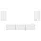 Preview: TV-Schrankset Wandmontiert 3 pcs Hochglanz Weiß Holzwerkstoff