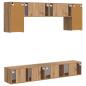 Preview: TV-Schrankset Wandmontiert 4 pcs Schwarz Holzwerkstoff