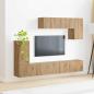 Preview: TV-Schrankset Wandmontiert 4 pcs Schwarz Holzwerkstoff