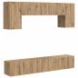 Preview: TV-Schrankset 4 pcs Geräucherte Eiche Holzwerkstoff