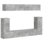 Preview: TV-Schrankset Wandmontiert 5 pcs Beton Grau Holzwerkstoff