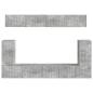 Preview: TV-Schrankset Wandmontiert 5 pcs Beton Grau Holzwerkstoff