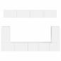 Preview: TV-Schrankset Wandmontiert 5 pcs Hochglanz Weiß Holzwerkstoff