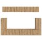 Preview: TV-Schrankset Wandmontiert 5 pcs Artisan-Eiche Holzwerkstoff