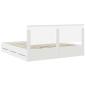 Preview: Bettrahmen mit Schubladen Weiß 200 x 200 cm Ingenieurs Holz