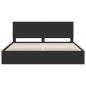 Preview: Bettrahmen mit Schubladen Schwarz 200 x 200 cm Ingenieurs Holz