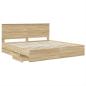 Preview: Bettrahmen Sonoma-Eiche 200 x 200 cm Ingenieurs Holz