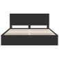 Preview: Bettrahmen mit Schubladen Schwarz 180 x 200 cm Ingenieurs Holz