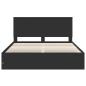 Preview: Bettrahmen mit Schubladen Schwarz 160 x 200 cm Ingenieurs Holz