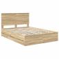 Preview: Bettrahmen Sonoma-Eiche 140 x 190 cm Ingenieurs Holz