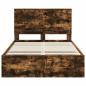 Preview: Bettrahmen Geräucherte Eiche 120 x 190 cm Ingenieurs Holz